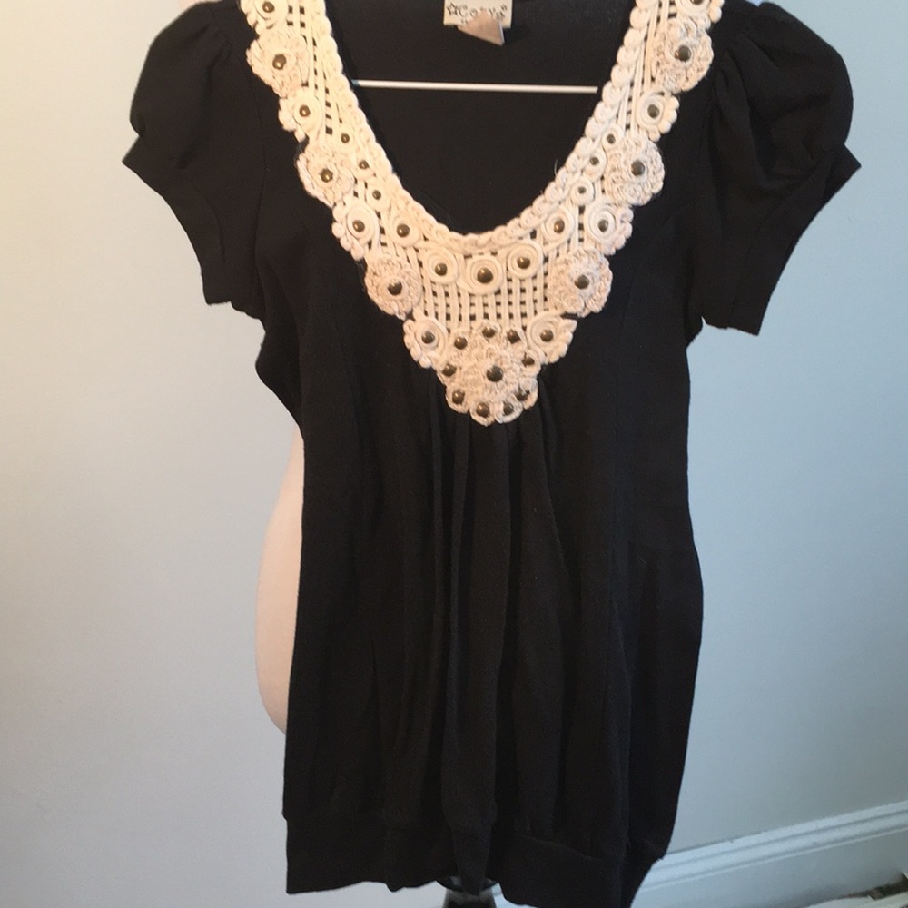 Cozy S&S Casual Black Tunic